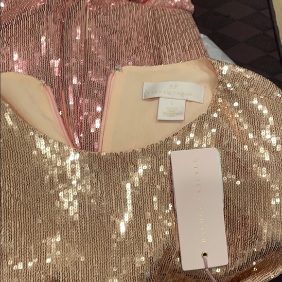 RACHEL PARCELL Sequin Long Sleeve Dress Pink Ombre - Picture 10 of 10